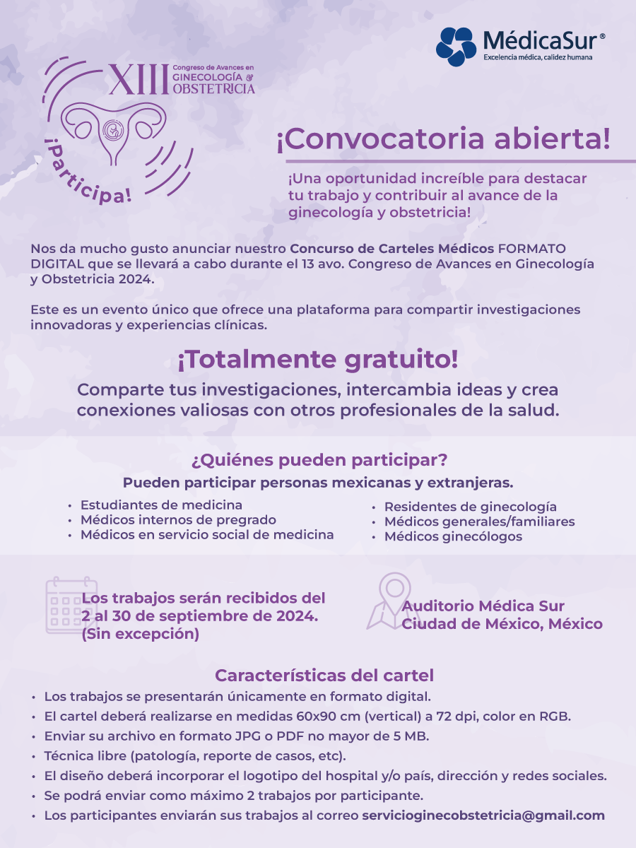 Poster 1 concurso Avances en Ginecologa y Obstetricia