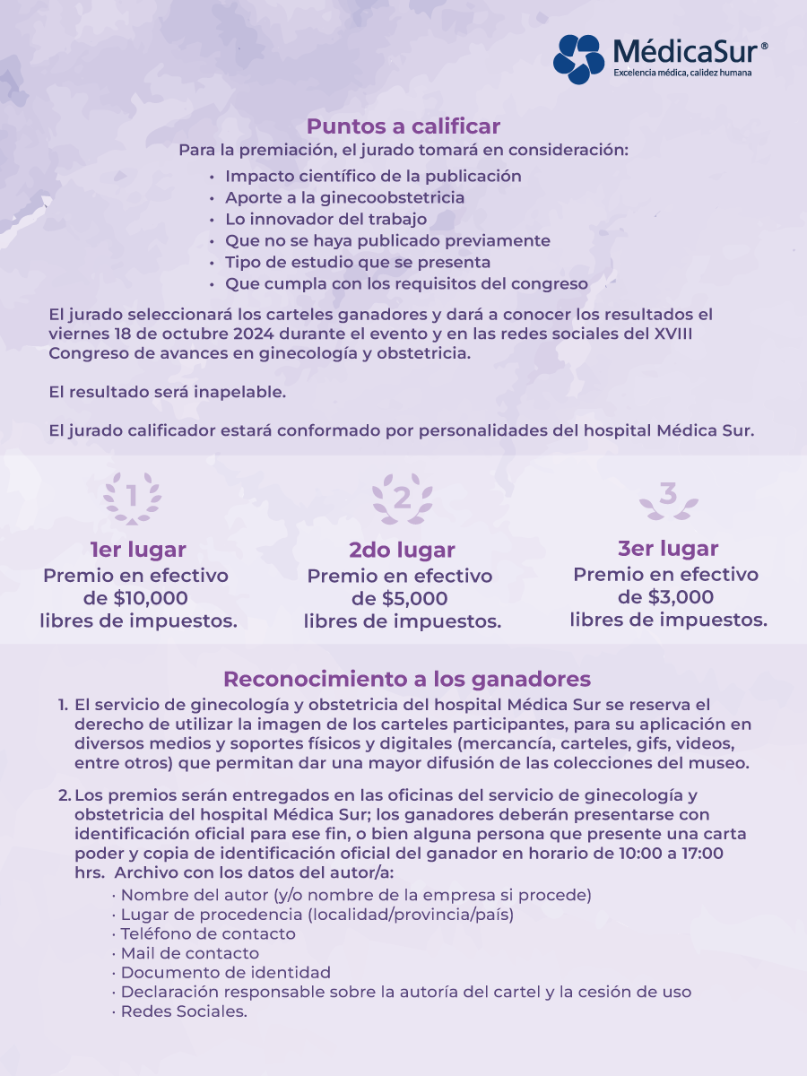 Poster 2 concurso Avances en Ginecologa y Obstetricia